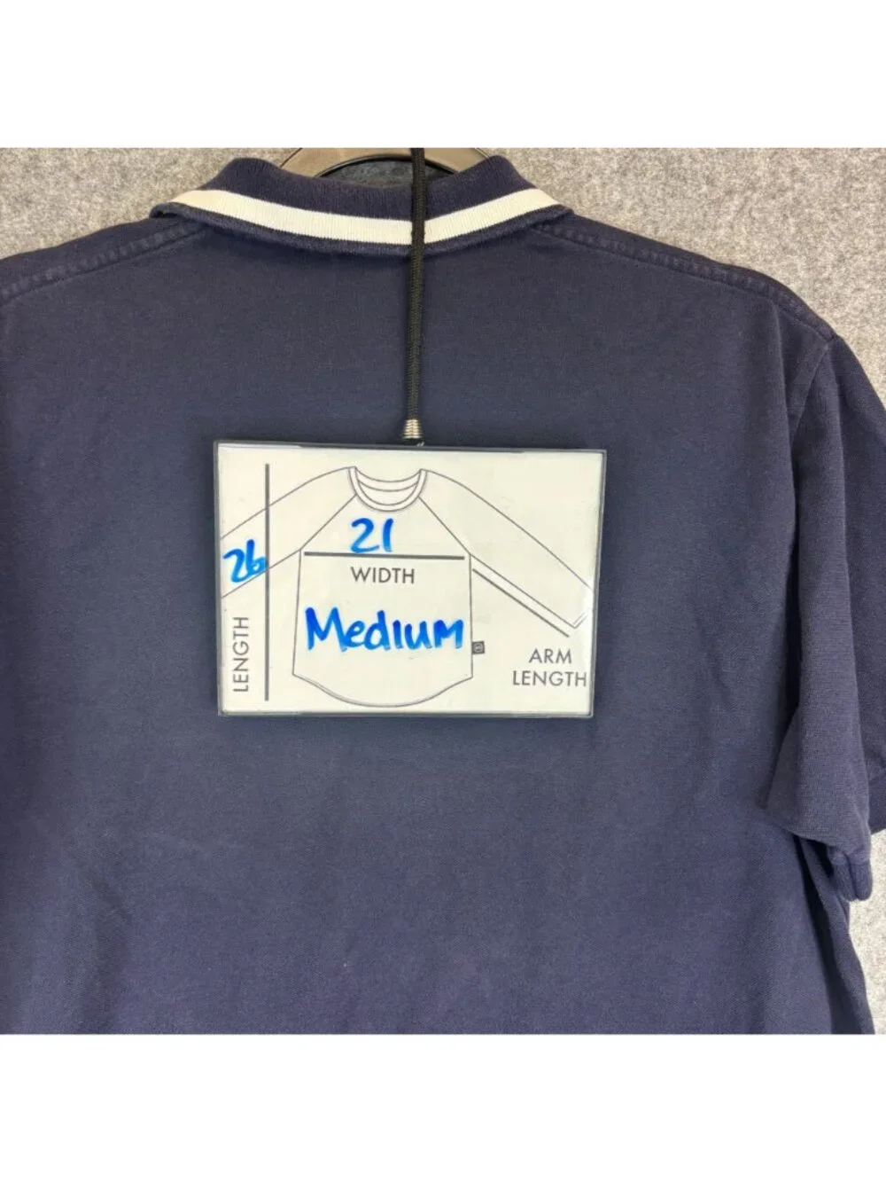 Polo Ralph Lauren Mens Medium Navy Blue Polo Shirt Medium Cotton